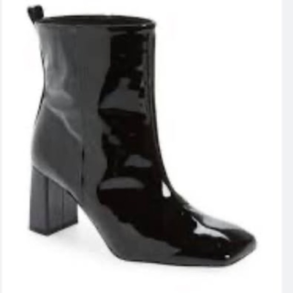 Good American New Black Patent leather Ankle Boots❣️